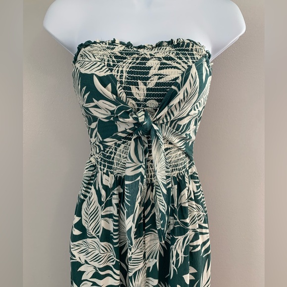 Patrons of Peace Green and White  Smocked Jumpsuit - Picture 3 of 16